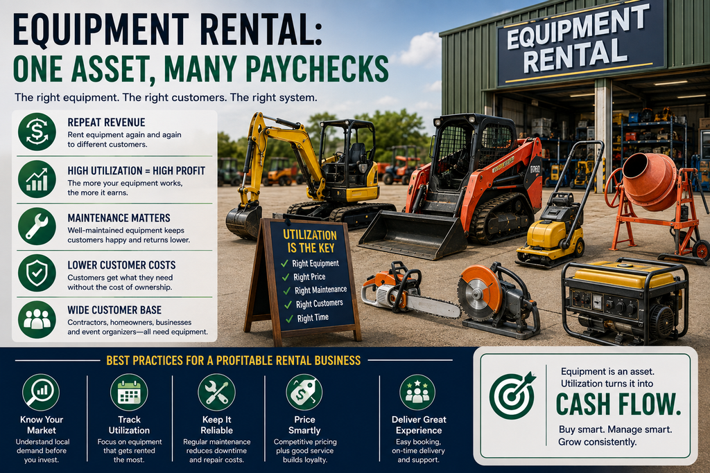 equipment rental boring businesses serious cash flow