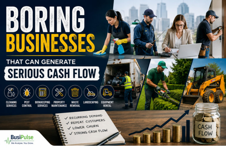 Boring businesses that generate serious cash flow, including cleaning, pest control, bookkeeping, property maintenance, waste removal and landscaping