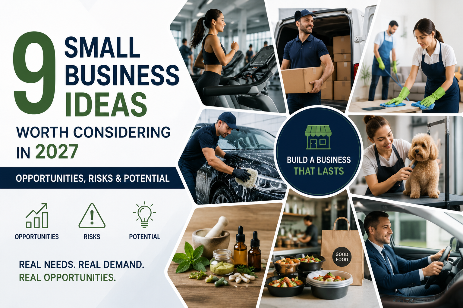Best small business ideas to start in 2027, featuring practical service and local business opportunities