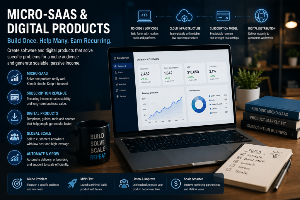 Entrepreneur developing a small AI-powered software business