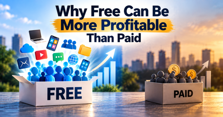 Free can be more profitable than paid through wider adoption and paid conversions