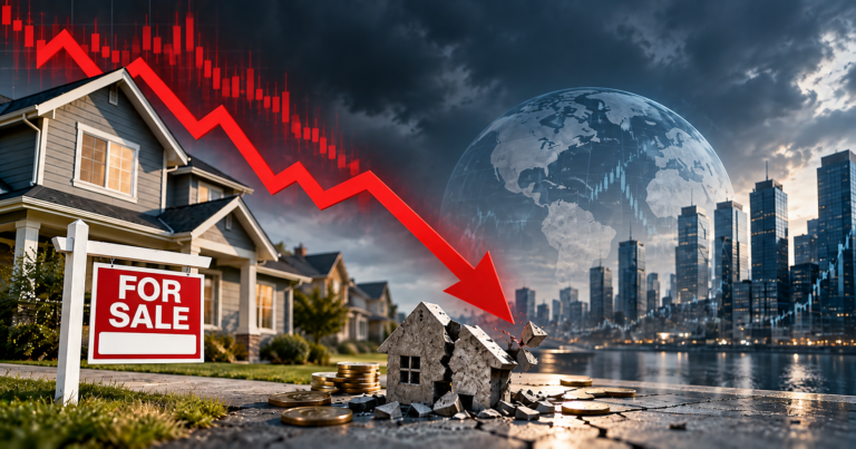 Housing crash illustrated by falling home prices and wider economic decline