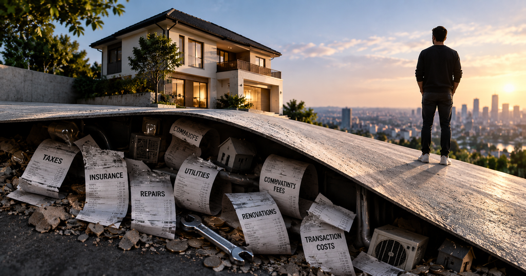 Hidden costs of homeownership including property taxes, insurance, repairs, utilities and maintenance