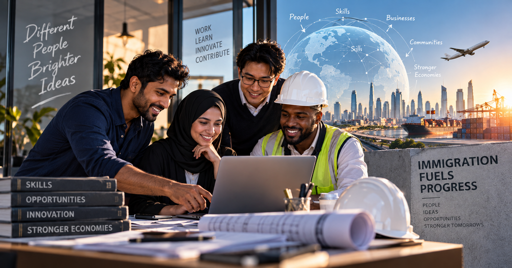 Migrant workers and professionals supporting healthcare, construction, entrepreneurship and stronger economies