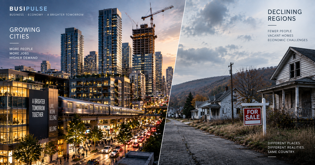 Population decline creating strong housing demand in major cities while smaller regions face vacant homes
