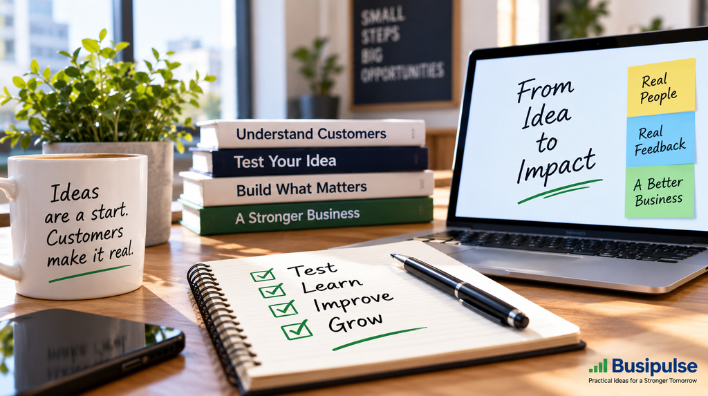 Testing a business idea by understanding customers, learning from feedback and improving the offer