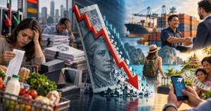 Currency devaluation affecting import costs, trade, tourism and household purchasing power